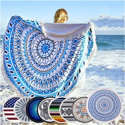 Custom Round Beach Towel