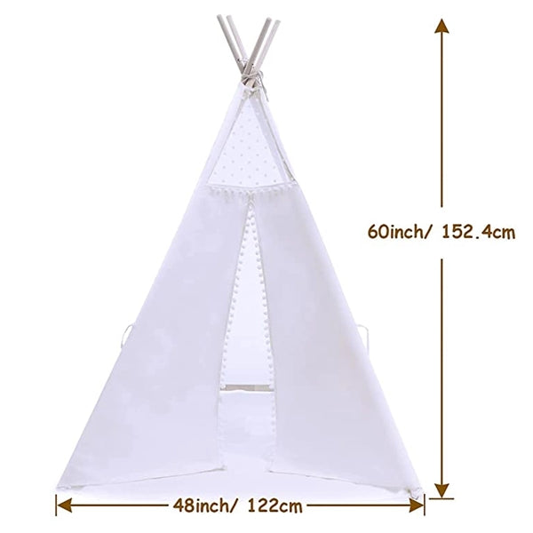 Kids Foldable Teepee Play Tent with Carry Bag