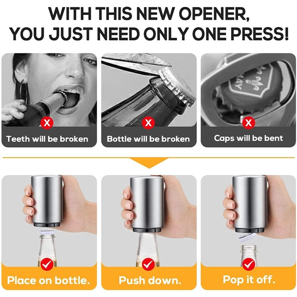 Stainless Steel Automatic Bottle Opener