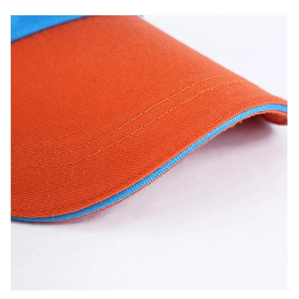 Structured Two-tone 5 Panel Sandwich bill Cap w/ Hook & Loop