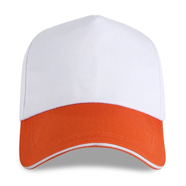Structured Two-tone 5 Panel Sandwich bill Cap w/ Hook & Loop