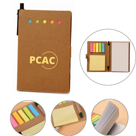Recycled Notepad Notebook with Sticky Note & Pen