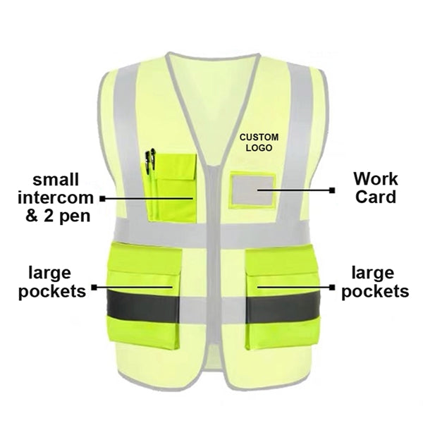 Safety Reflective Vest With Pocket