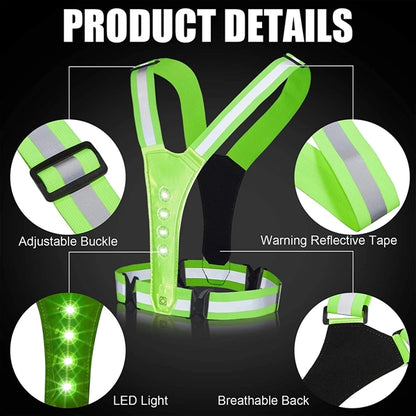 LED Reflective Running Vest