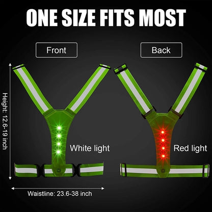 LED Reflective Running Vest