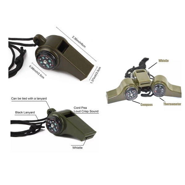 3-in-1 Emergency Survival Whistles