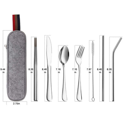 Portable Travel Camping Cutlery Set