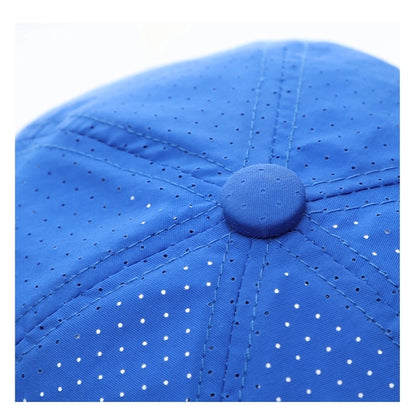 Quick Dry Polyester Structured 6 Panel Cap w/ Plastic Buckle