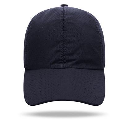 Quick Dry Polyester Structured 6 Panel Cap w/ Plastic Buckle