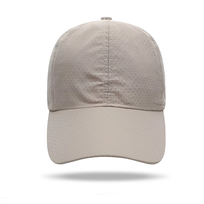 Quick Dry Polyester Structured 6 Panel Cap w/ Plastic Buckle