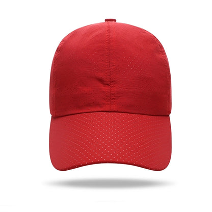 Quick Dry Polyester Structured 6 Panel Cap w/ Plastic Buckle