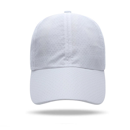Quick Dry Polyester Structured 6 Panel Cap w/ Plastic Buckle