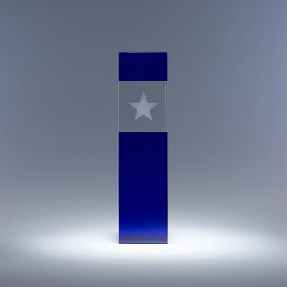 Star Tower Color Optic Crystal Award