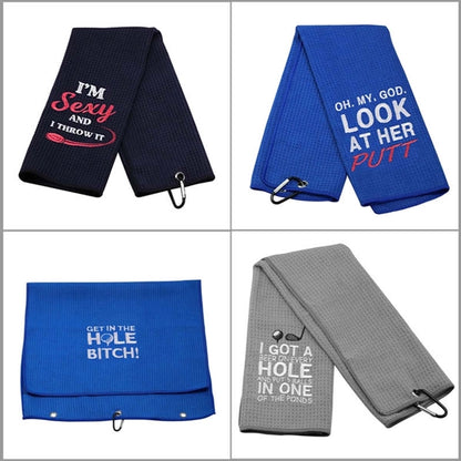 12x12" Microfiber Waffle Pattern Golf Towel
