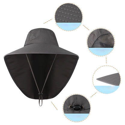 Outdoor Hat with Neck Flap