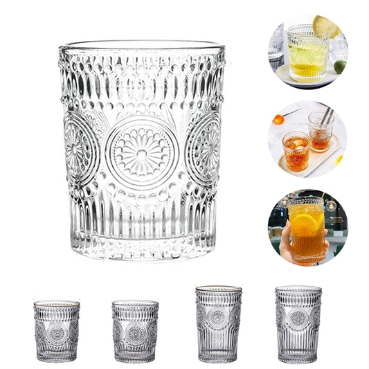 Sunflower Embossed Wine Glass