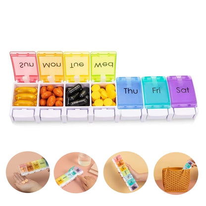 Bpa Free Travel 7 Day Pill Box Case