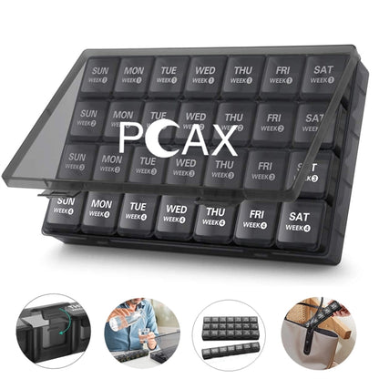 Monthly Pill Organizer 28 Days 4 Weeks