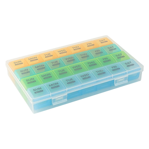 Monthly Pill Organizer 28 Days 4 Weeks