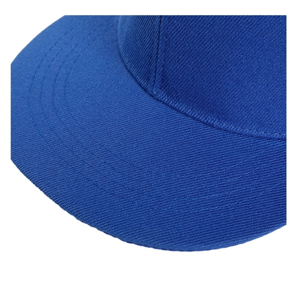 Structured 6 Panel Custom Flat Bill Caps w/ Plastic Snapback