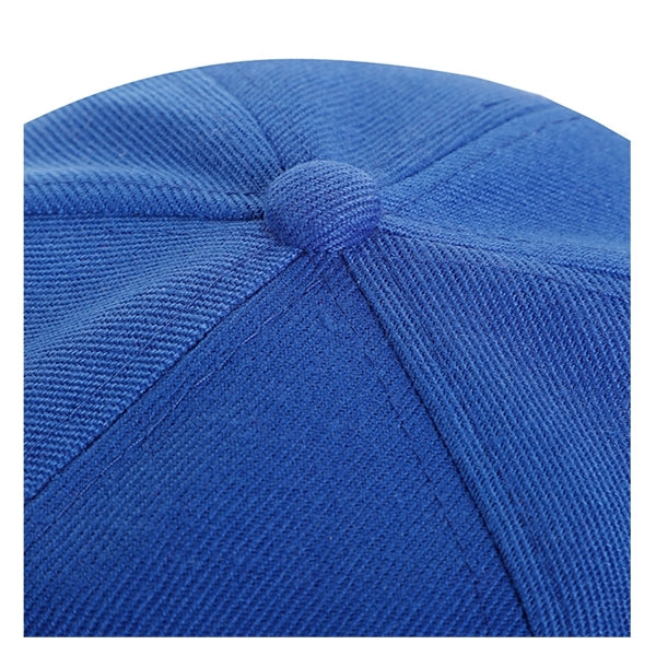 Structured 6 Panel Custom Flat Bill Caps w/ Plastic Snapback