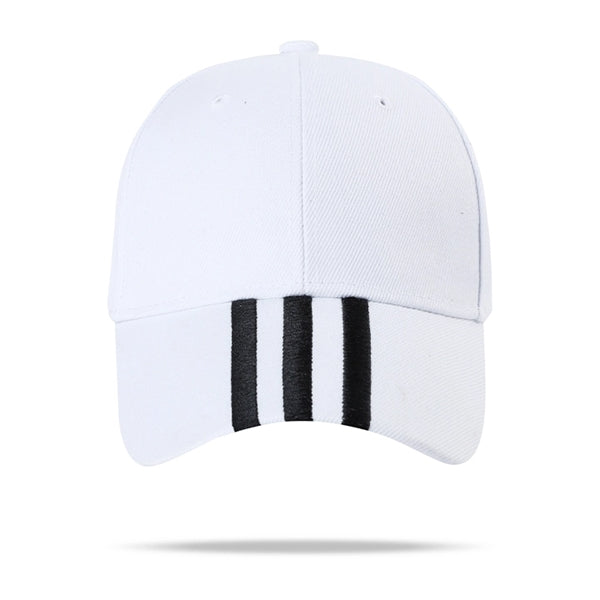100% Cotton Full Color Mid-Striped Caps w/ Single Buckle