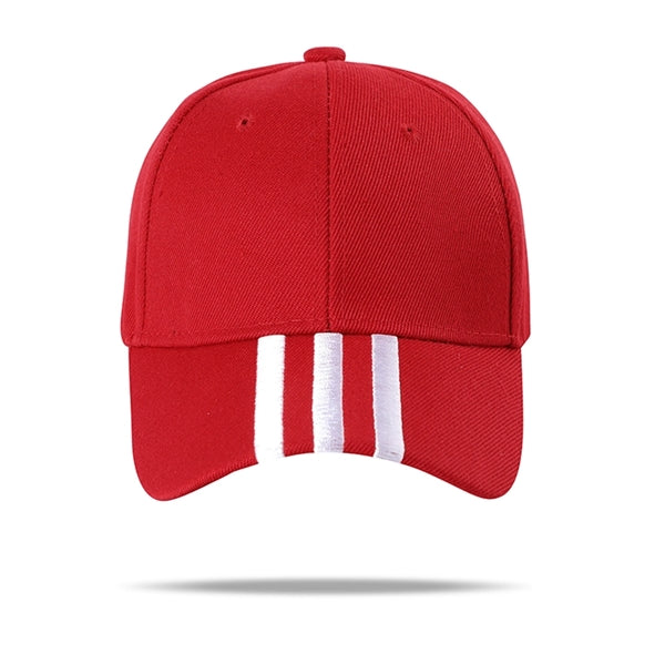 100% Cotton Full Color Mid-Striped Caps w/ Single Buckle