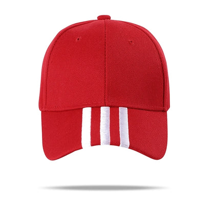 100% Cotton Full Color Mid-Striped Caps w/ Single Buckle