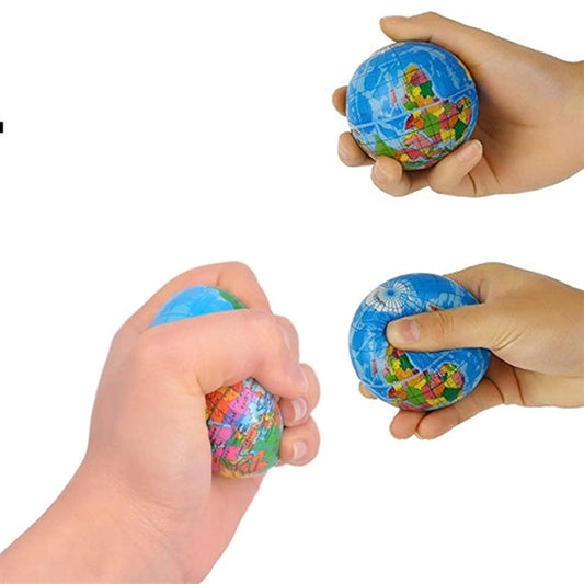 2.5" Printed Globe Squeeze Stress Ball