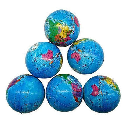 2.5" Printed Globe Squeeze Stress Ball