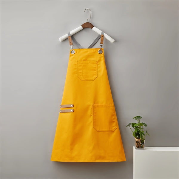 14 oz Canvas Kitchen Apron w/ Detachable Strap & Pockets