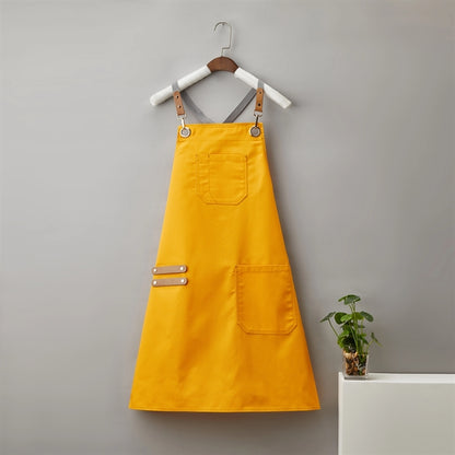 14 oz Canvas Kitchen Apron w/ Detachable Strap & Pockets