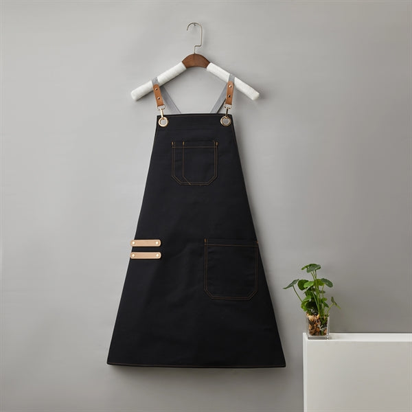 14 oz Canvas Kitchen Apron w/ Detachable Strap & Pockets