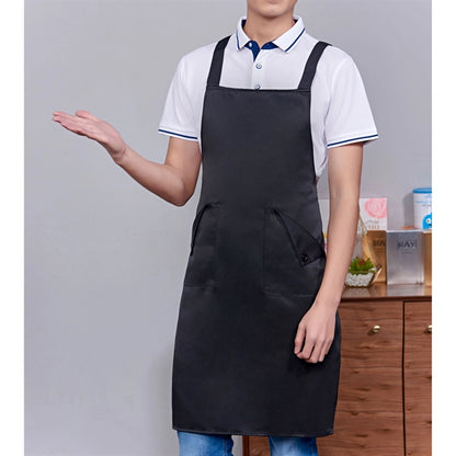 14 oz Thick Canvas Kitchen Apron w/ Cross Straps & 3 Pockets