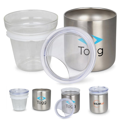 Glasgow 10 oz Double-Wall Stainless Tumbler w/ Glass Insert
