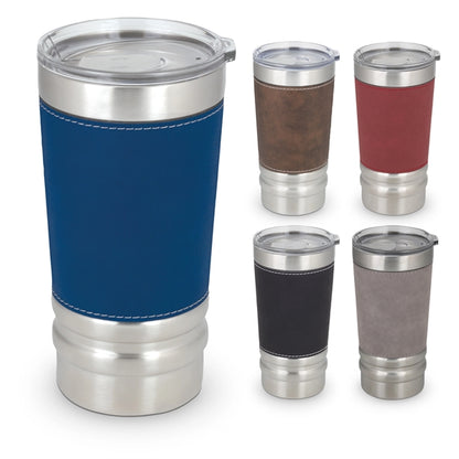 Sophisticate 20 oz. Laser Engraved Leatherette Wrap Tumbler