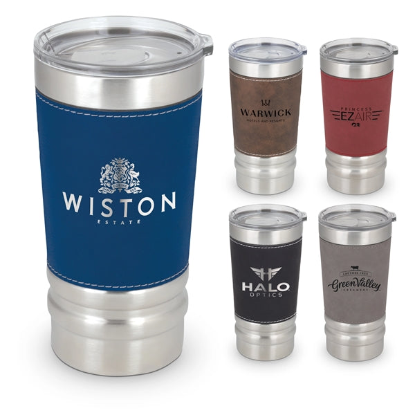 Sophisticate 20 oz. Laser Engraved Leatherette Wrap Tumbler