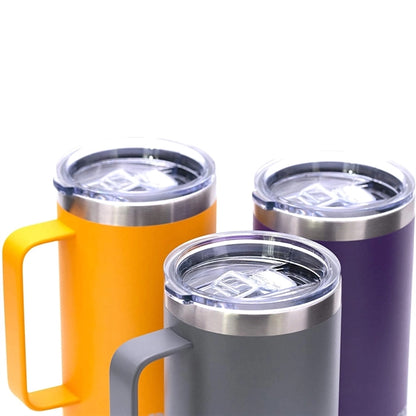 24 OZ Beer Tumbler Camping Cup with Handle and Lid
