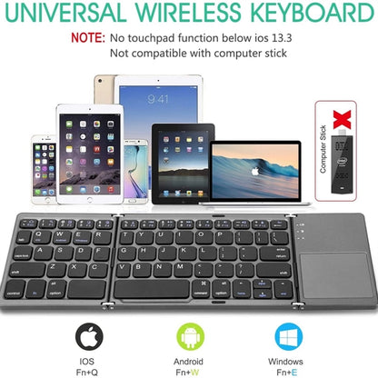 Foldable Bluetooth Keyboard with Touchpad