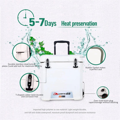 45L Rolling cooling cooler box with wheels