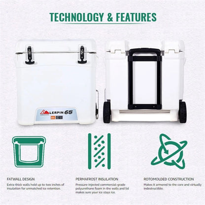 45L Rolling cooling cooler box with wheels