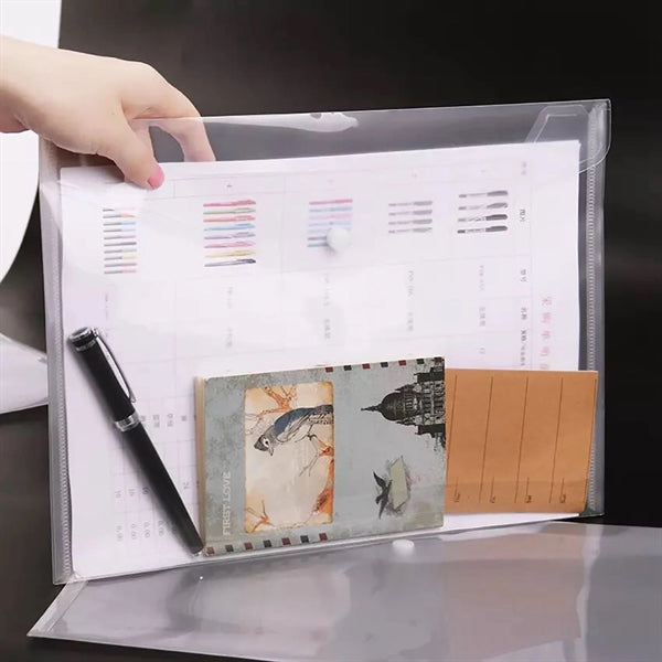 Transparent A4 File Envelopes
