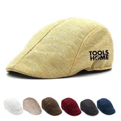 Linen Newsboy Beret Hat