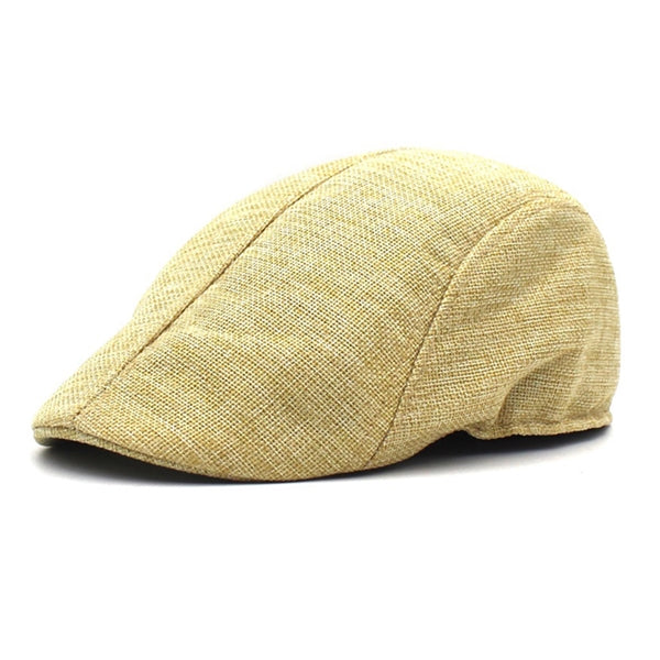 Linen Newsboy Beret Hat