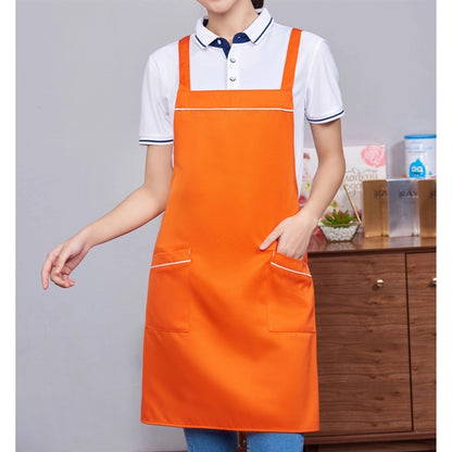12 oz Woven knitted Kitchen Apron w/ Cross Strap & 2 pockets