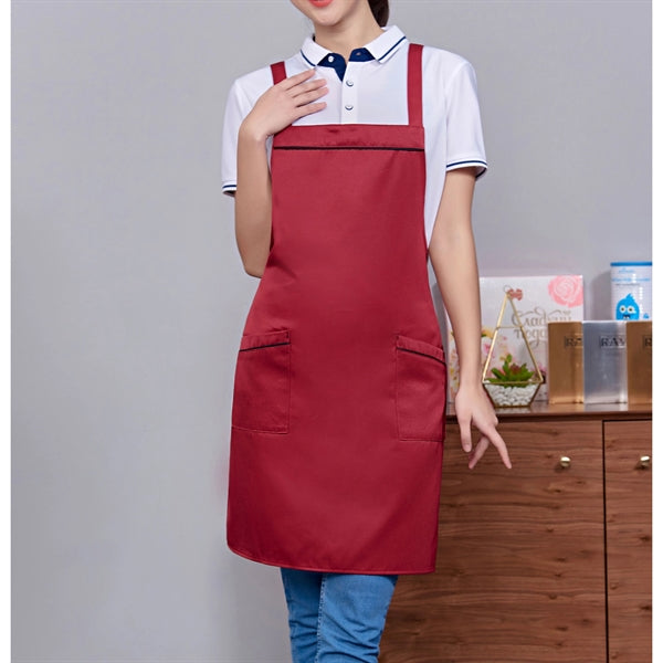 12 oz Woven knitted Kitchen Apron w/ Cross Strap & 2 pockets