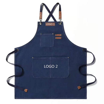 Chef  Canvas Cross Back Apron with Pockets