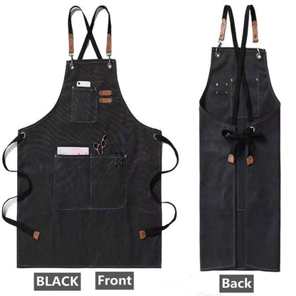 Chef  Canvas Cross Back Apron with Pockets