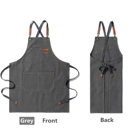 Chef  Canvas Cross Back Apron with Pockets