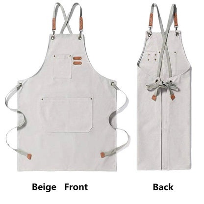 Chef  Canvas Cross Back Apron with Pockets